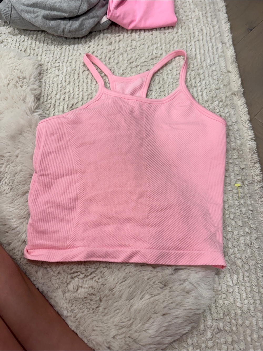all in motion Pink Ribbed Racerback Camisole